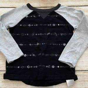 Baseball style space print tee